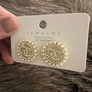 Elegant Pearl and Silver Earrings